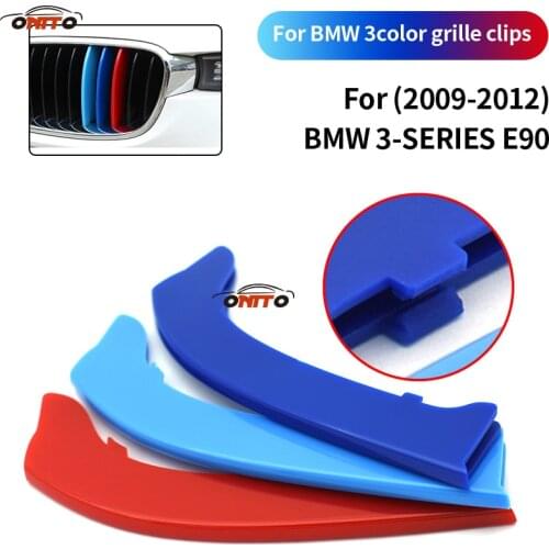 3 Colors Front Grille Clips Covers For 3 series E90 2009-2012 Car Decoration ABS Stripe Clip Decal Sticker Covers