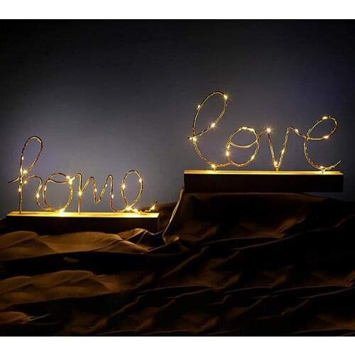 Night Lights Letter LOVE Pattern Night Light Colorful LED Lamp Party Home Table Decoration Durable for Home