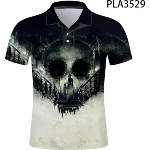 New Summer Horror 3D Printed Men Ropa Fashion Camisas Streetwear Casual Boy Hombres Cool Short Sleeve Ropa De Hombre Tops