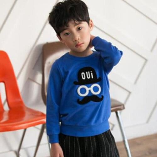 2017 new spring autumn Girls Kids Boys Beard long-sleeved sweater T-shirt comfortable cute baby Clothes Children Clothing 25W