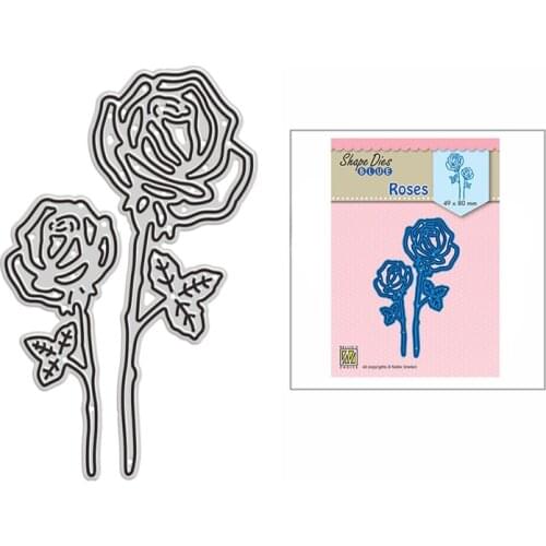 2021 New Lovers Roses Flower Metal Cutting Dies for DIY Scrapbooking Decoration and Card Making Paper Craft Embossing No Stamps
