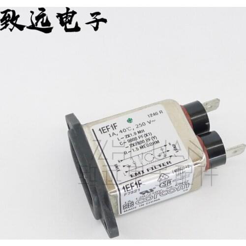 Original new 100% 1EF1F power filter 1A250VAC AC power input module