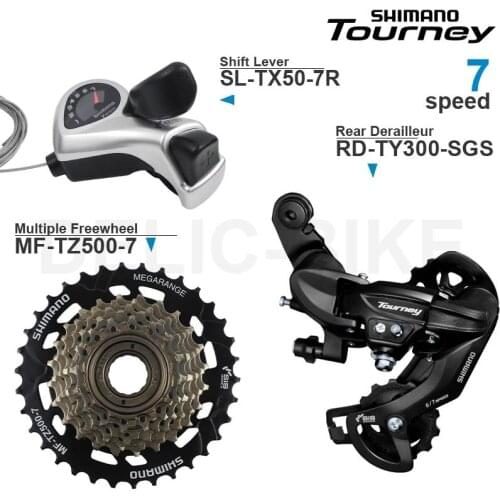 SHIMANO Tourney 6v 7v Groupset 6/7 Speed SL-TX50 Shifters TY300 Rear Derailleur TZ500 Freewheel for MTB bike Original Parts