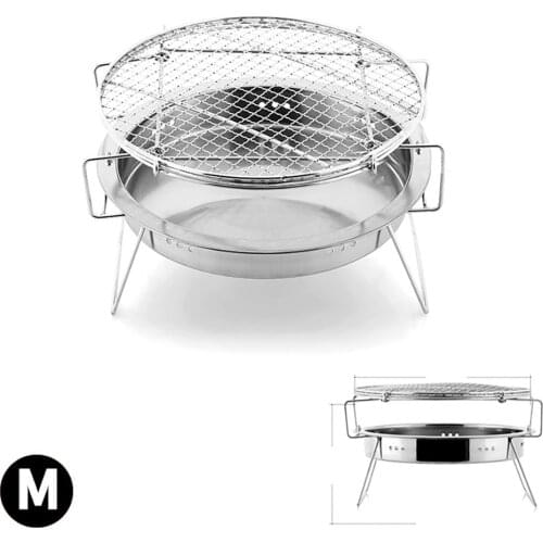 Stainless Steel BBQ Grill Outdoor Garden Family Picnic Tool Portable Mini Barbecue Grid Folding For 2-3 People