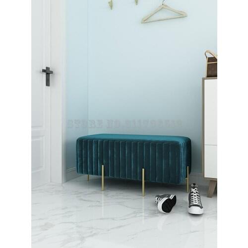 Nordic shoe changing stool, soft bag, stool enters the door, home entrance shoe cabinet, shoe stool, light luxury, footrest, sma