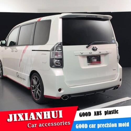For toyota NOAH/VOXY spoiler 2007-2013 noah/Voxy spoiler with light ABS plastic materail unpainted spoiler for noah/ voxy