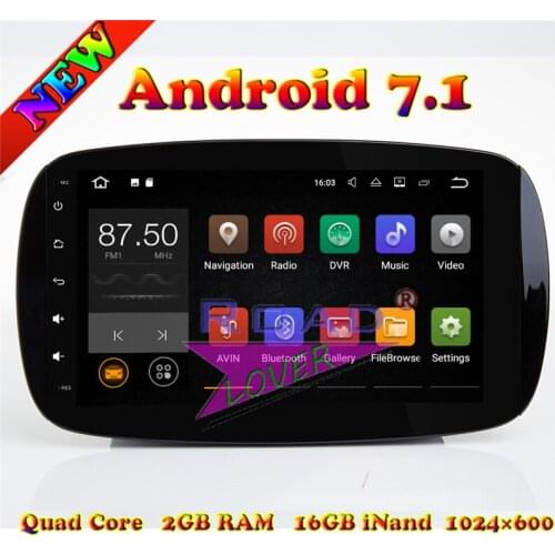 TOPNAVI 2G+16GB Android 7.1 Quad Core Car System Head Unit For Benz Smart 2015 2016 2017 Stereo GPS Navigation 2Din Radio MP3