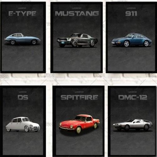 World Famous Racing Car Sports Legendary Cars Picture Quality Canvas Painting Poster Car Buff Bedroom Living Wall Art Home Deco