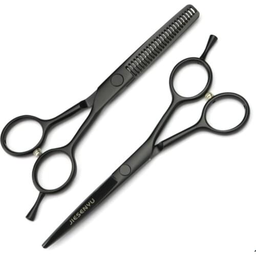 Japan 440c4 inch / 5 inch / 5.5 inch black hairdressing scissors hair barber Cutting scissors hairdressing professional scissors
