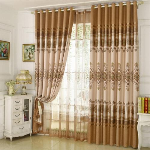 Customized Window Blackout Curtains Finished Thickened Living Room Bedroom Heat Insulation European Style Printing