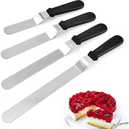 10/12/14/16 Inch Stainless Steel Cake Spatula Butter Cream Icing Frosting Knife Smoother Kitchen Pastry Cake Decoration Tools