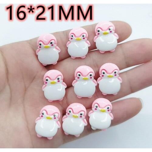 10/30Pcs Cartoon Mini Penguin Flat back Resin Cabochon Flatback Decoration Crafts DIY Hair Bows Accessories Scrapbooking 16*21mm