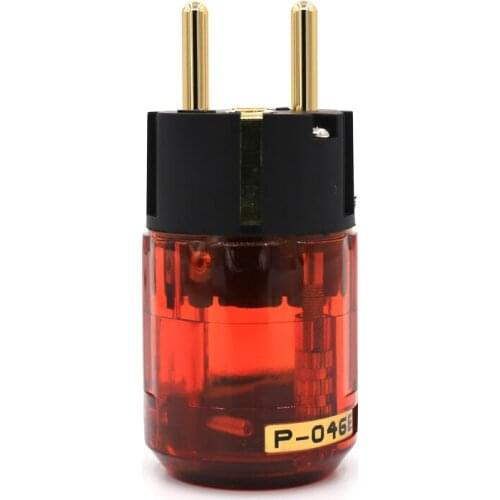 5pcs New High End Gold Plated P-046E EUR Schuko EU Power Connector Plug for DIY Hifi Electrical Power Cable