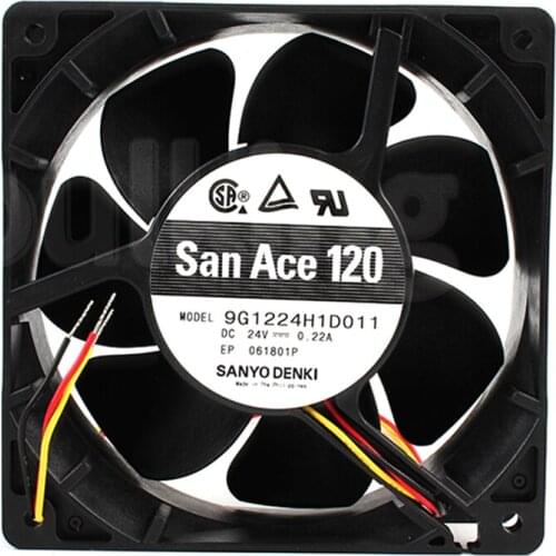 9G1224H1D011 12038 24V 0.22A 3-wire cooling fan 6 Month Warranty