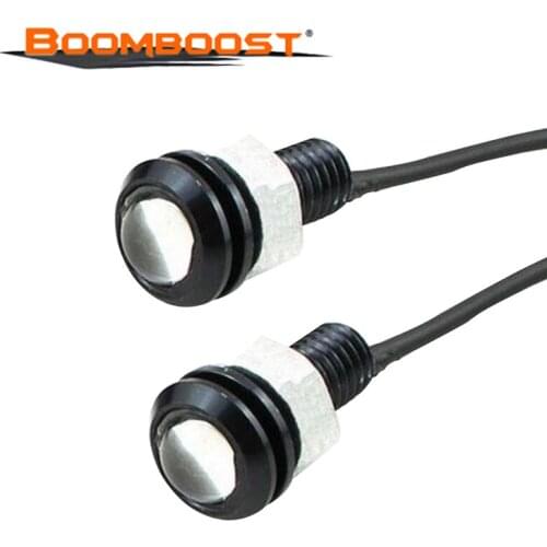 Car Styling 9W DC 12V Daytime Running Light WaterProof Eagle Eye LED Hawkeye Fogging License DRL Auto Lamp 2Pcs/Lot 18mm Black