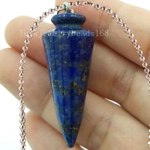 Free Shipping Women Beatiful Lapis Lazuli Women Men Art Necklace With Chain 1pcs C4790n