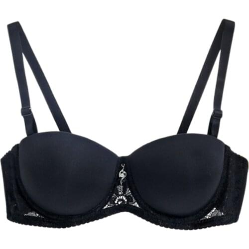 Women Bra Sexy Lace Lingerie Push Up Bra Thick Cup No Trace Anti-light Breathable Women Underwear Adjustable Plus Size Bra