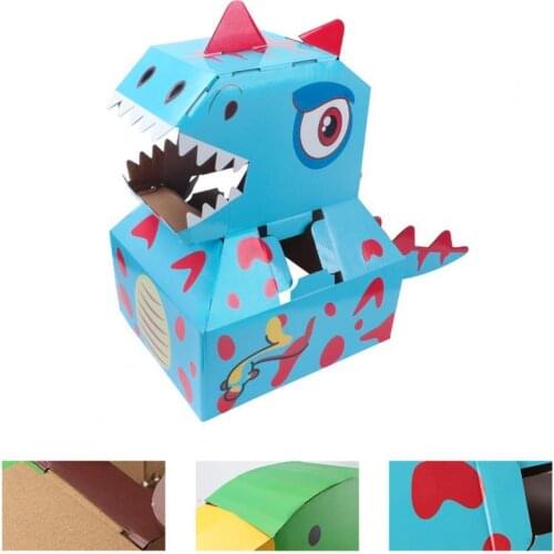 Dinosaur Toy Cute Cartoon Shape Parent-child Interaction Cardboard Dinosaur Model Carton Clothes Toy for Children