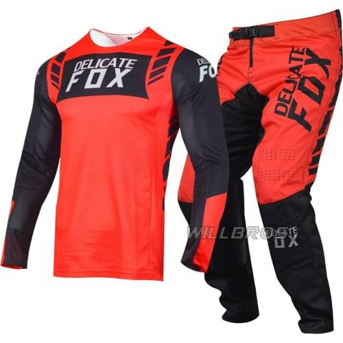 2021 Delicate Fox Mountain Bicycle Offroad Suit Mens Flexair Mach Gear Set For honda Motocross Motorbike Kits Mens Jersey Pants
