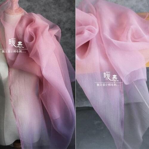 Crepe Tulle Fabric Lilac Organza DIY Patchwork Scarf Veil Background Decor Fluffy Skirt Wedding Dress Lace Designer Fabric