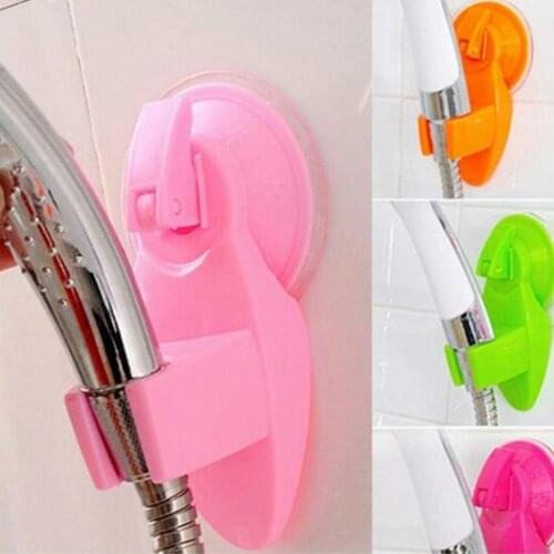 Multifunctional Bathroom Plastic Powerful Suction Cup Shower Wall Mounted Shower Head Home Bracket Holder Fixed Frame Seat Tool