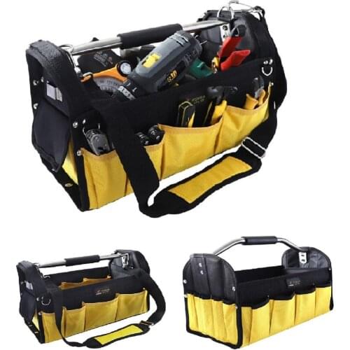 Multi-Function Tool Bag Waterproof Oxford Cloth Big Capacity Tools Organizer Electrician Repair Toolkit Storage Bag Canvas
