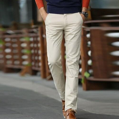 Morano Pants Men Casual Business Male Trousers Classics Mid Weight Straight Full Length Fashion Breathing Pant