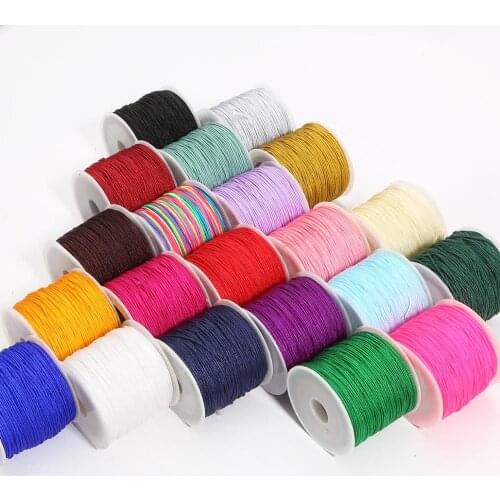 0.8mm Nylon Cord 50M Thread Chinese Knot Macrame Cord Handmade Bracelet Braided String DIY Craft Beading String Tassel Thread