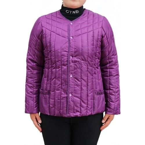 New 2020 Autumn Winter Coats Middle-aged and Elderly Womens Cotton Coat Short Single-breasted Soft Light Jacket Overcoat Parkas