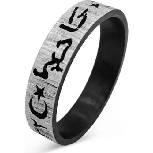 Silver Men Army Jihad with Crescent Star Model Ring Warrior Silver Ring Handmade Turkish Men Jewelery Solid 925k Silver