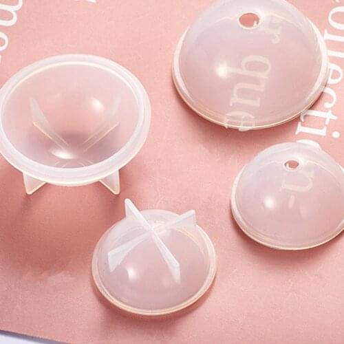 Sphere Round Silicone Mold for Resin Epoxy Jewelry Making Candle Wax Homemade Soap Bath Bomb 5-Piece 1 Set P9YF