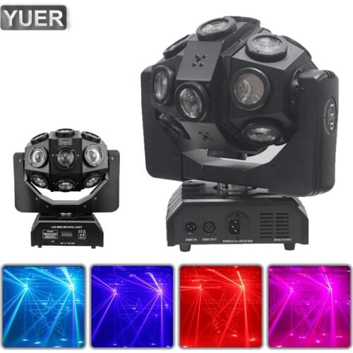 LED 12X10W RGBW 4IN1 Kerui Lamp Beads Infinite Rotation Moving Head Light Stage Laser Beam Effect Projector DJ Disco Party Bar
