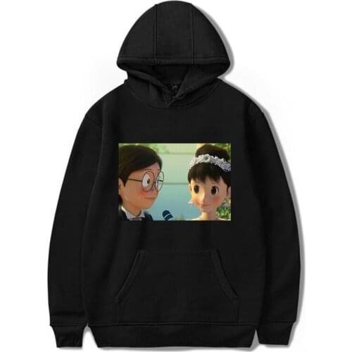 Hoodie Cool Women winter New Cartoon leisure Women Doraemon Loose Cartoon Printed Tops Swearshirt Kawaii Fashion hoodies Coat