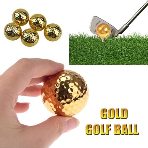 Unique Gold Golf Balls for Golfer Indoor Outdoor Swing Putter Training Practice Balls Gift for Father Friend Christmas