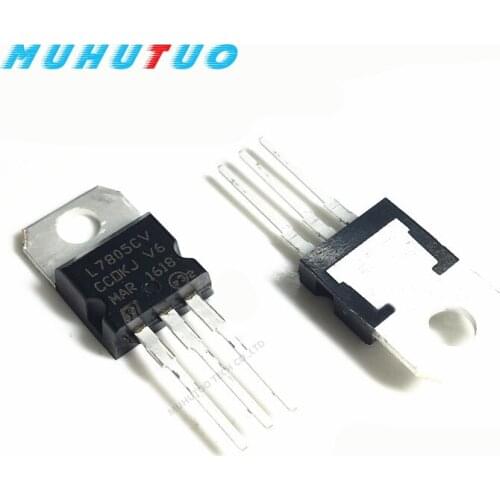 10PCS ST L7805CV inline triode 5V L7805 three-terminal regulator TO-220