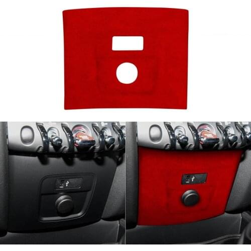 Suede for Mini Cooper F60 2018-2020 Accessories Car Interior Cigarette Lighter Panel Decoration Cover Sticker Auto Styling