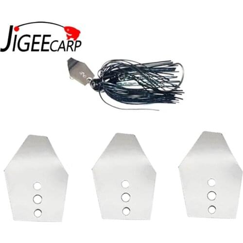 12pcs Swim Jig Blades Metal Fishing Lure Shakee Blades Jig Dancer Accessories For DIY Jigs Fishing Pesca