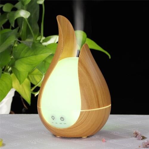 200ML Ultrasonic Continuous Whisper-Quiet Humidifier Waterless Auto Shut-off 7 Color Light Essential Oil Marble Grain Diffuser