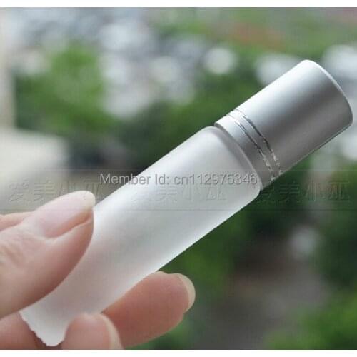 300PCS 10ML 10ml Frosted Fragrances ROLL ON GLASS BOTTLE ESSENTIAL OIL Roller Ball Empty Perfume bottle