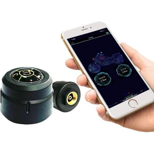 5.0 Tire Pressure Sensor 2 TPMS 2Pcs Bluetooth External Kit Motorcycle