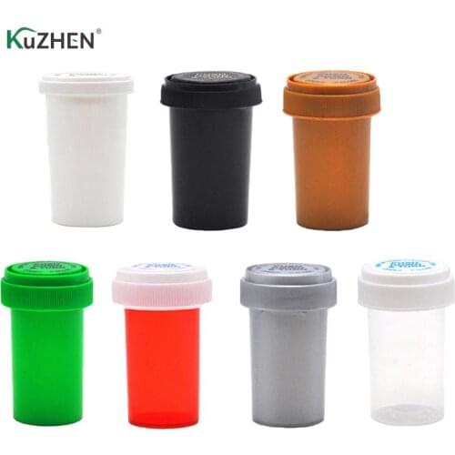 75ML/110ML/52/29ML Push Down &Turn Vial Container Acrylic Plastic Storage Stash Jar Pill Bottle Case Tobacco Box Herb Container