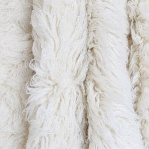White Newborn Flokati Fur Baby Fur Cover Chunky Baby Blanket Photography Props Natural Curly Wool Rug Posing Fabric Background