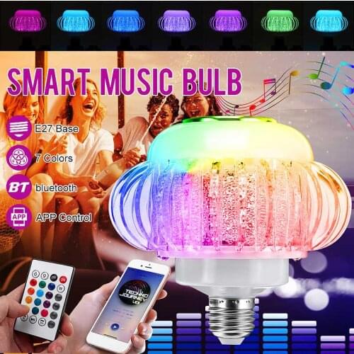 E27 Wireless bluetooth Speaker+6W RGB Bulb Music LED Lamp 110V-220V Smart Led Light Music Player Audio with Remote Control