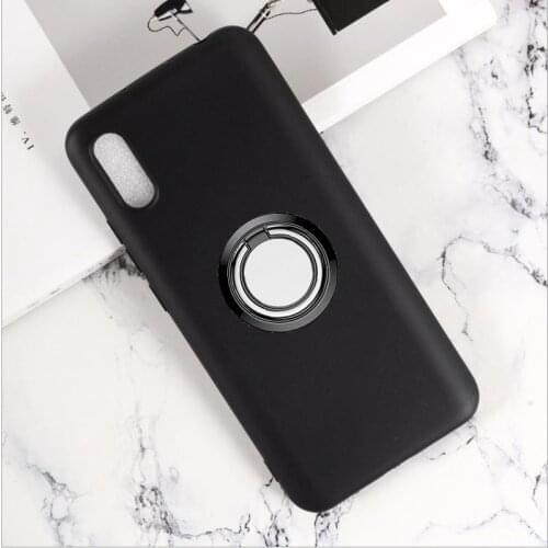 For Xiaomi Redmi 9i 9A 9AT Back Ring Holder Bracket Phone Case Cover TPU Soft Silicone On M2006C3LG