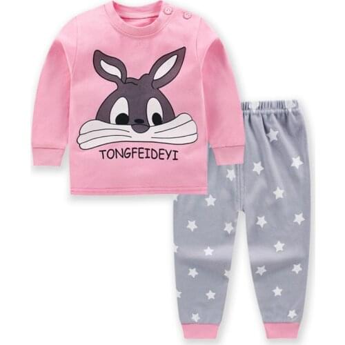 Baby Clothes Set Winter Cotton Newborn Baby Boys Girls Clothes 2PCS Mickey Baby Pajamas Unisex Kids Clothing Sets 0-2year