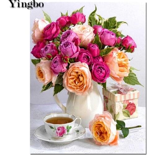 Diy Diamond Painting still life flowers Full Diamond Embroidery Paint With Diamonds Paintings puzzle Picture mosaic wall sticker