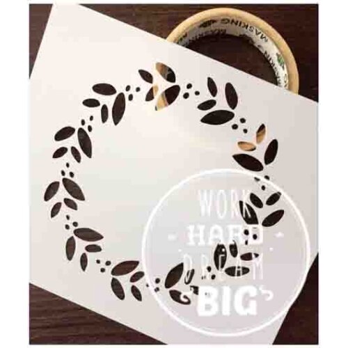 Leaves Wreath Scrapbooking tool card DIY album masking spray painted template laser drawing stencils 673109