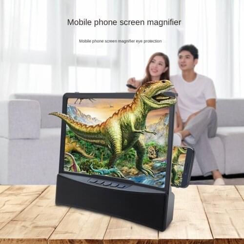 Curved Screen Mobile Phone Screen Magnifier 3X 4X Built-in Bluetooth Speaker HD Lens Mobile Phone Screen Magnifier