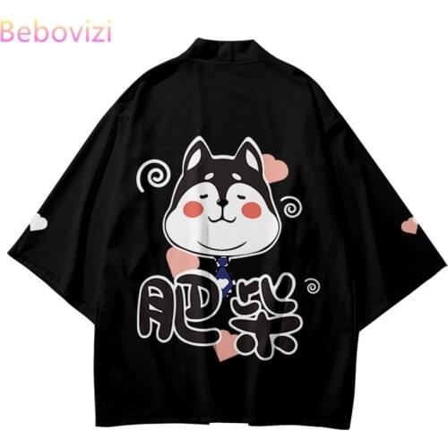 Cartoon Kawaii Kimono Streetwear Cardigan Robe 2021 Plus Size 6XL Summer Loose Japanese Fashion Women Men Haori Top Yukata