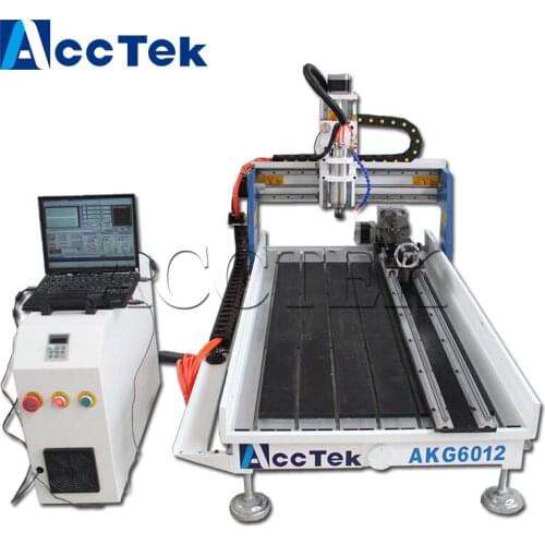 Chinese Jinan AccTek 6090 6012 mini cnc router engraving machine for copper aluminum wood plastics stone